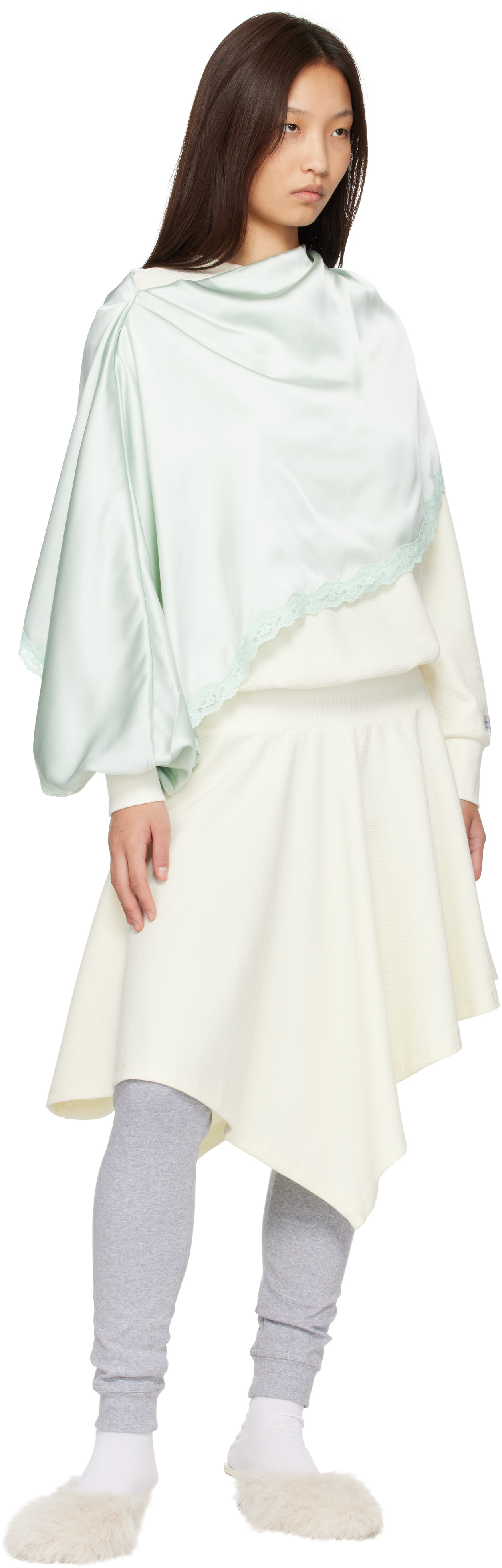 Sandy Liang - Robe midi Tulsa blanc cassé