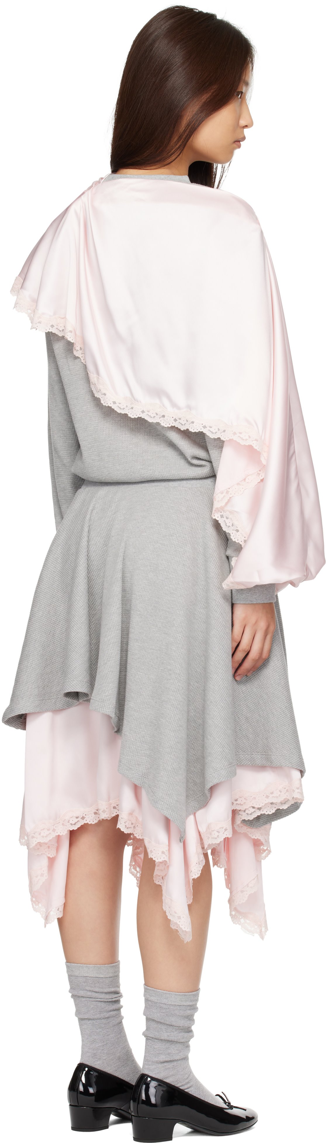 Sandy Liang - Rose Tulsa gris et rose