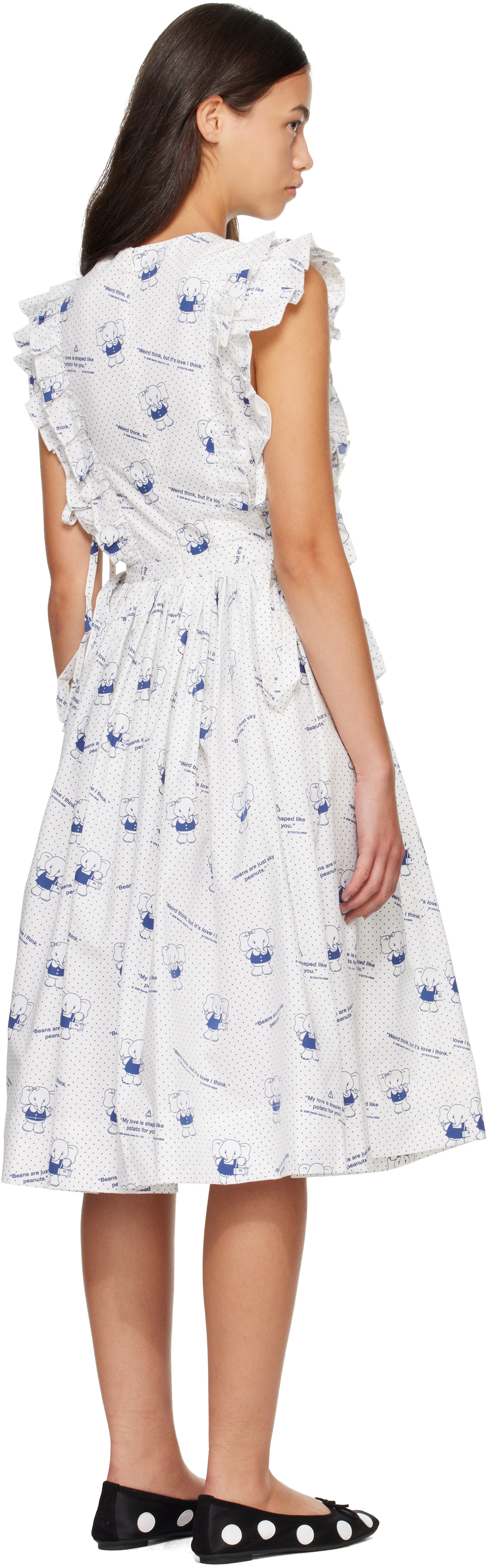 Sandy Liang - Robe midi Mott blanche
