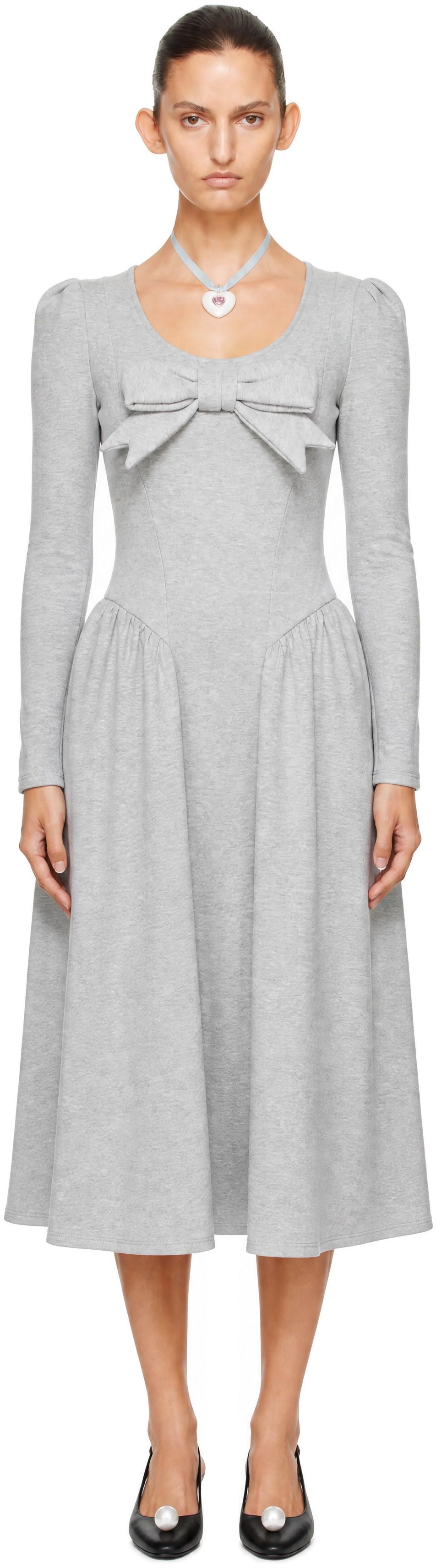 Sandy Liang - Robe longue Brussels grise