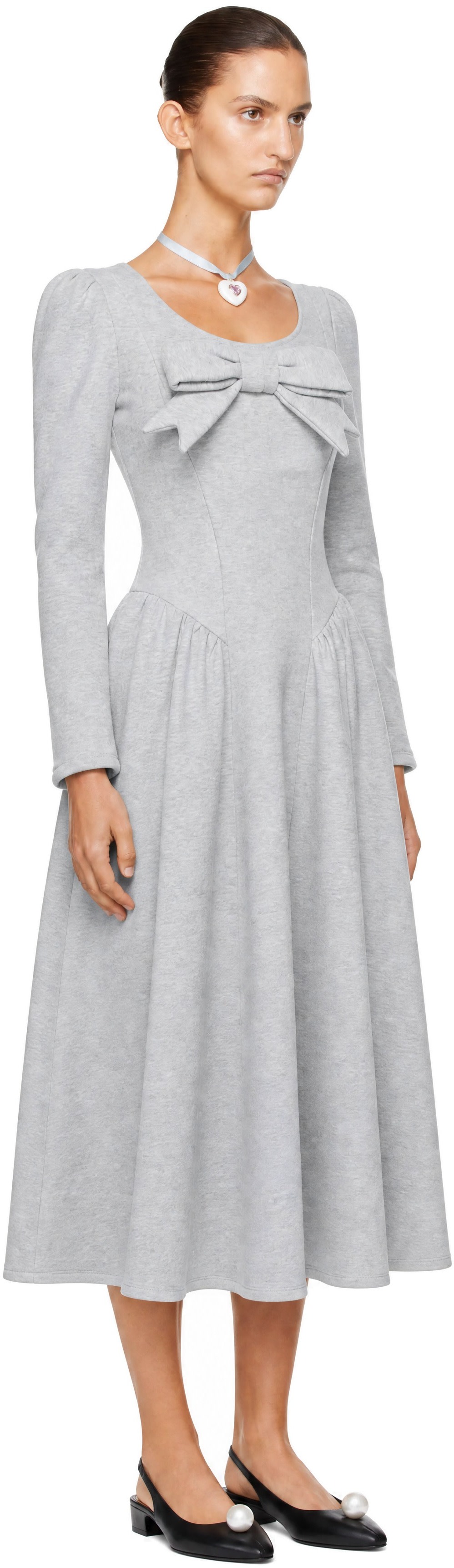 Sandy Liang - Robe longue Brussels grise