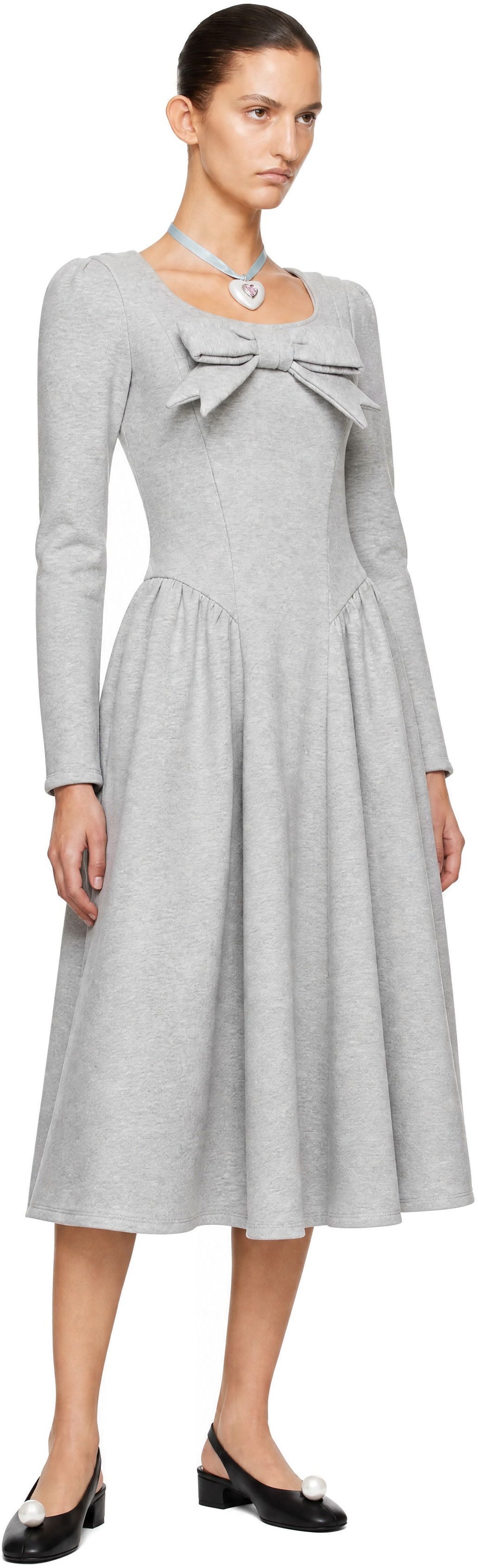 Sandy Liang - Robe longue Brussels grise