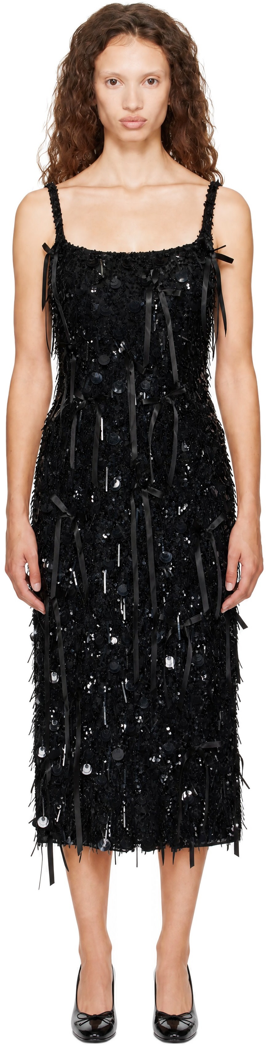 Sandy Liang - Robe longue Hasting noire