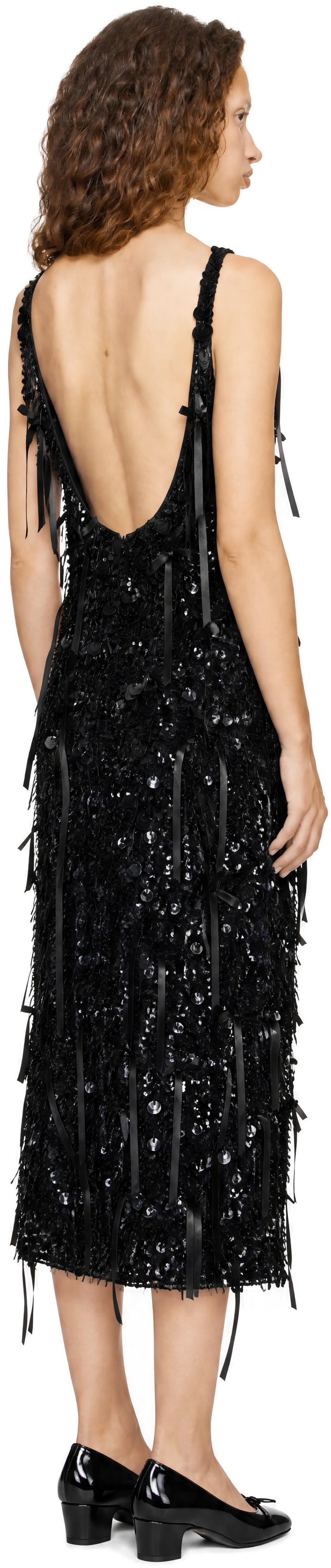 Sandy Liang - Robe longue Hasting noire