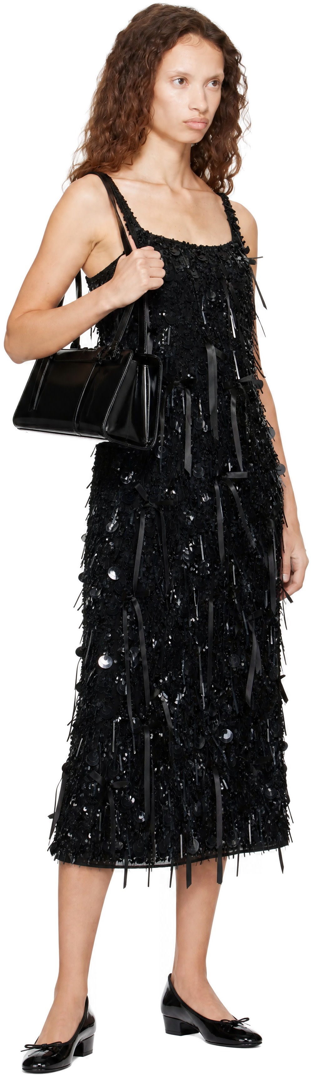 Sandy Liang - Robe longue Hasting noire