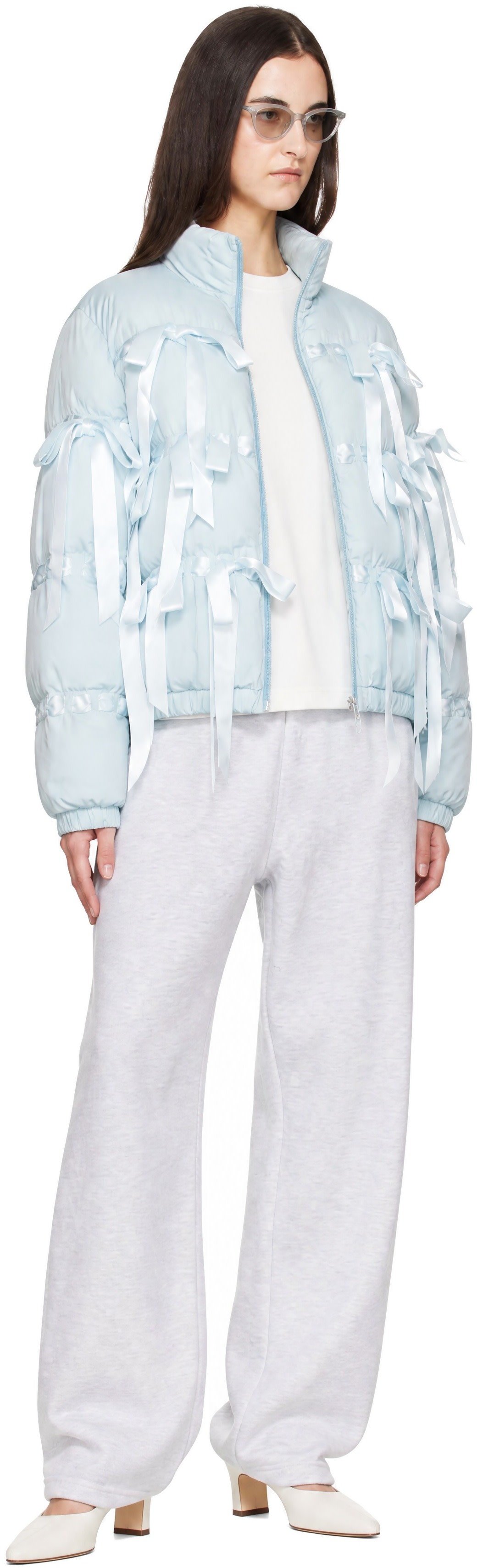 Sandy Liang - Blue Visby Puffer Jacket