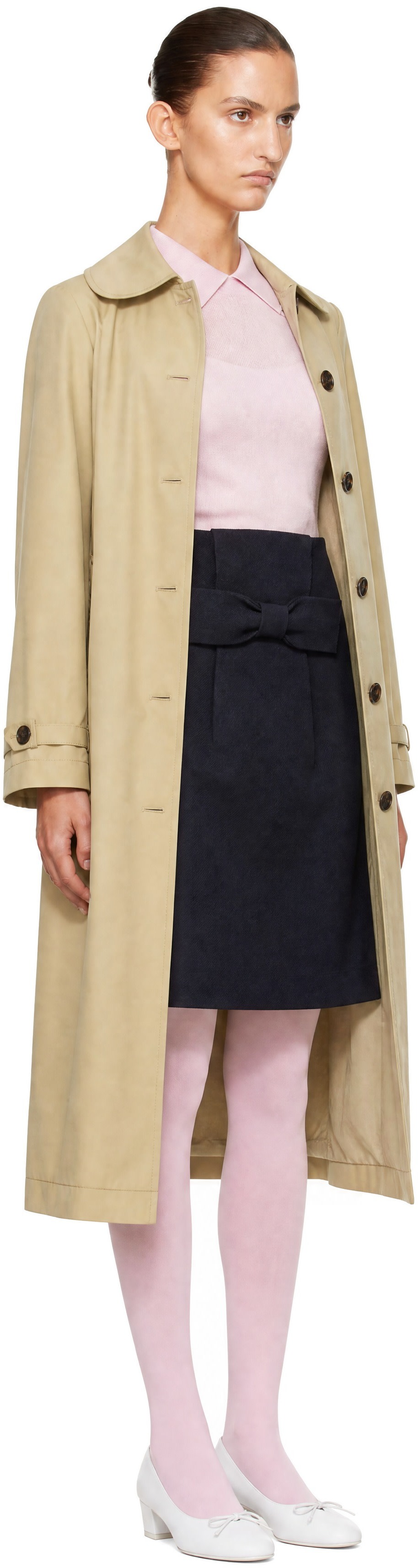 Sandy Liang - Trench Ballena beige