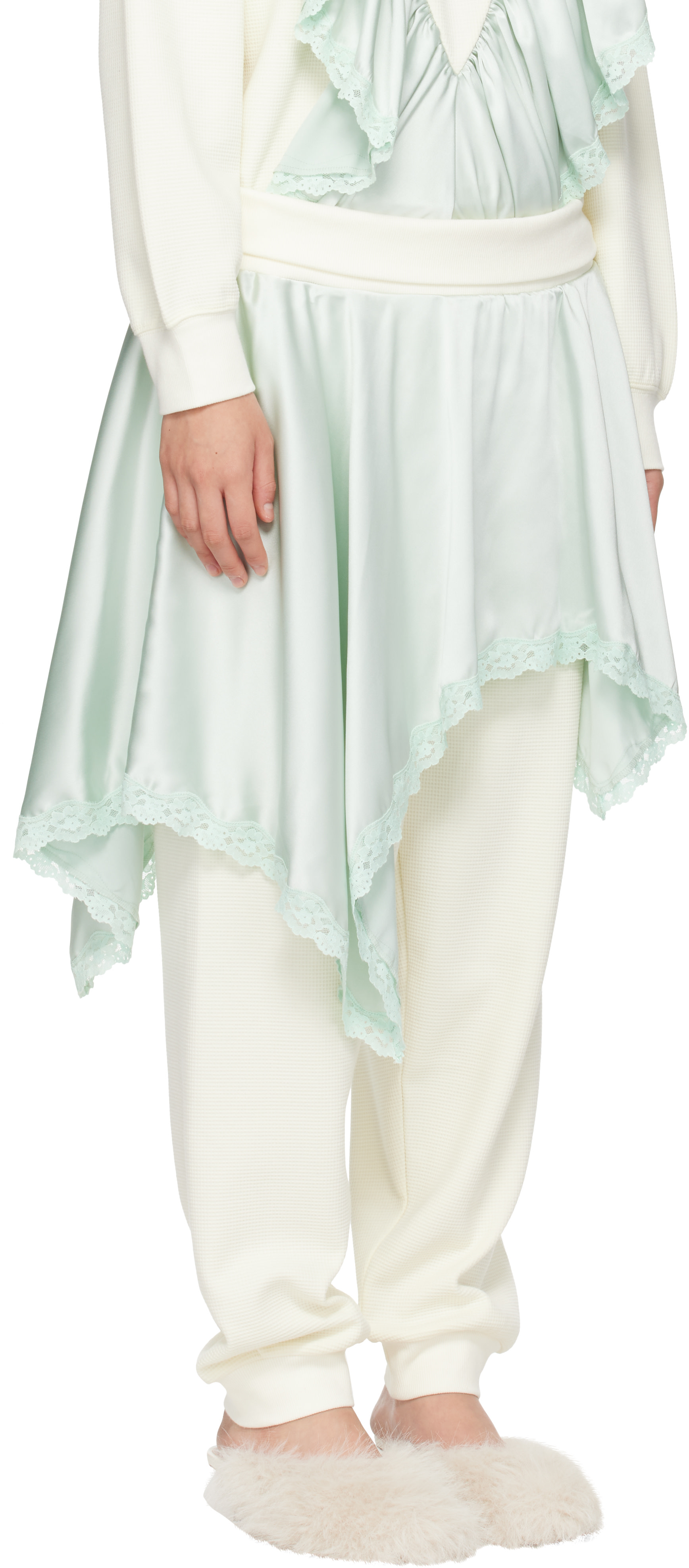 Sandy Liang - Pantalon Rue blanc cassé