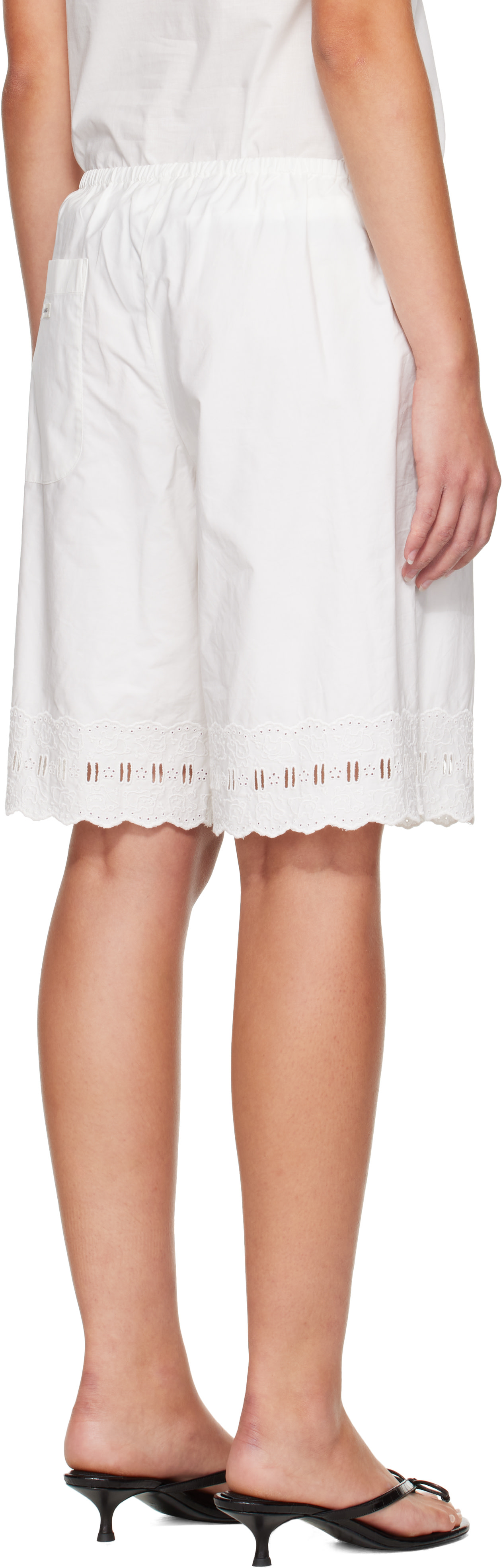 Sandy Liang - Short Pepita blanc