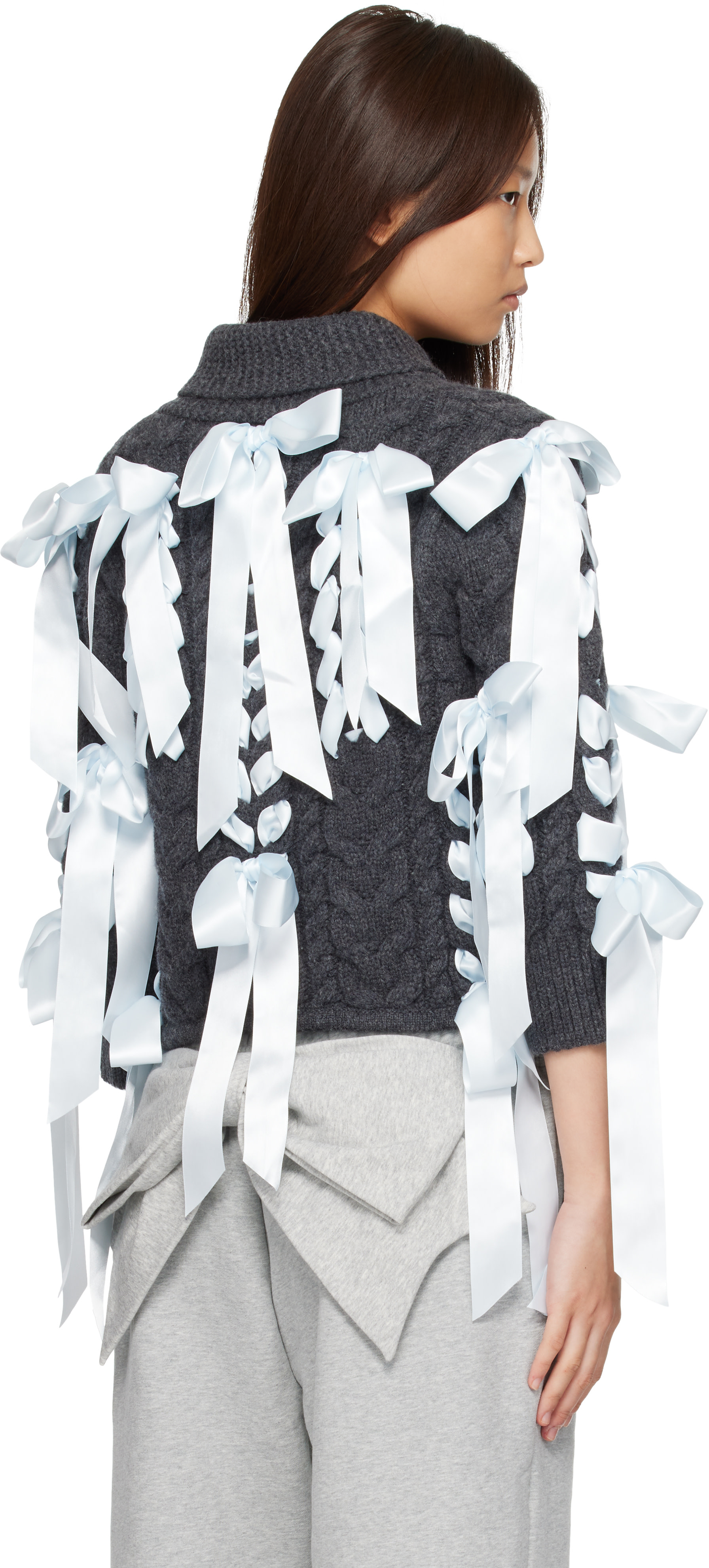 Sandy Liang - Cardigan Cobble gris