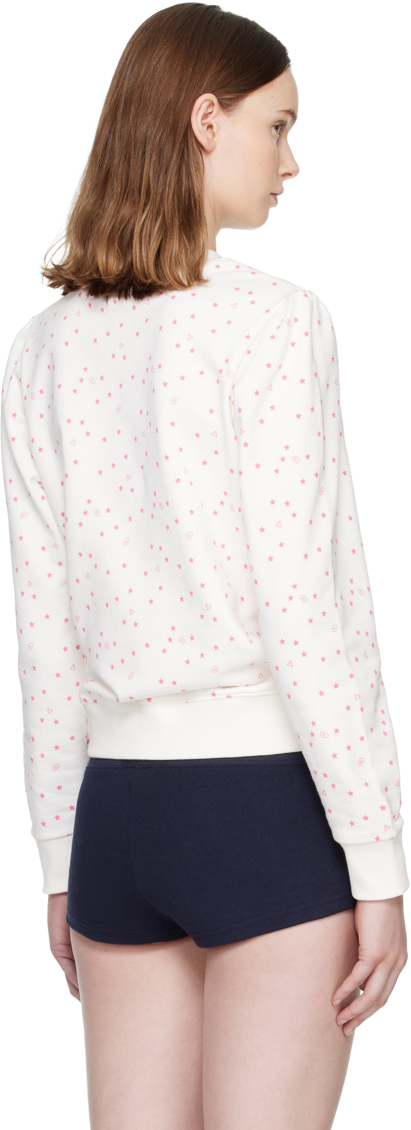 Sandy Liang - Pull molletonné Polka blanc