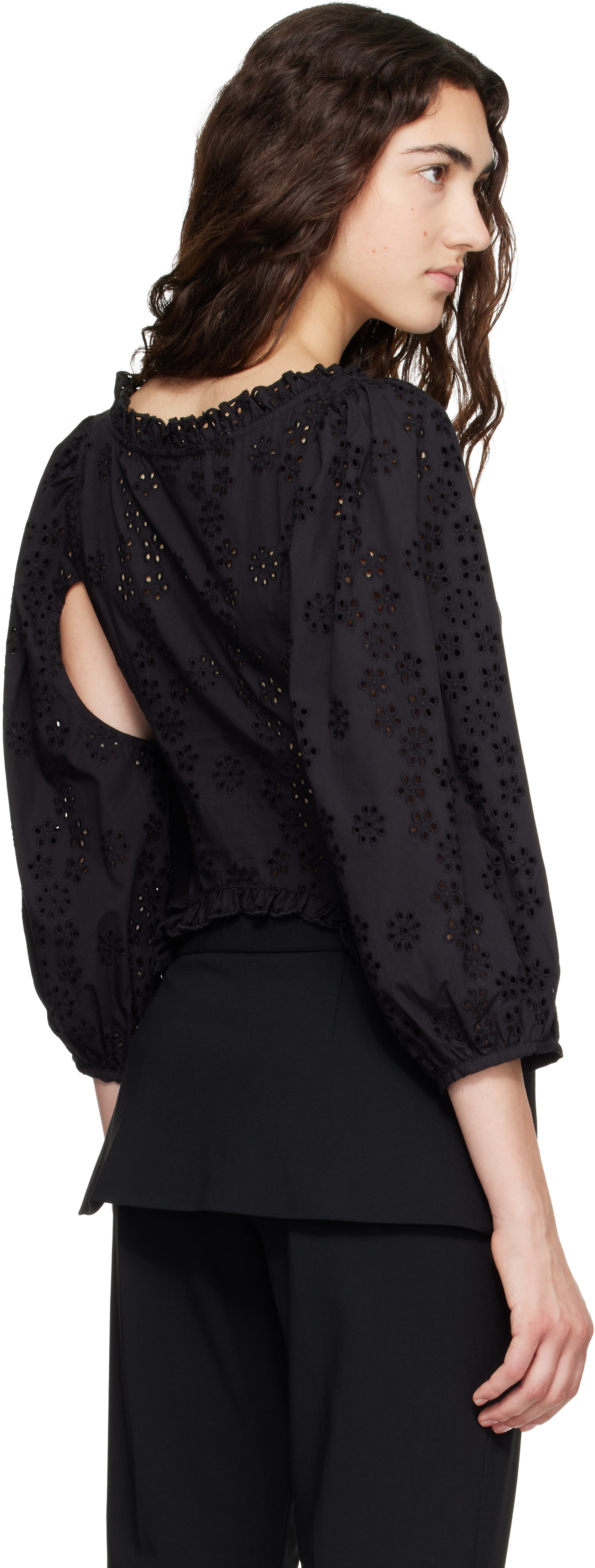 Sandy Liang - Black Palisade Blouse