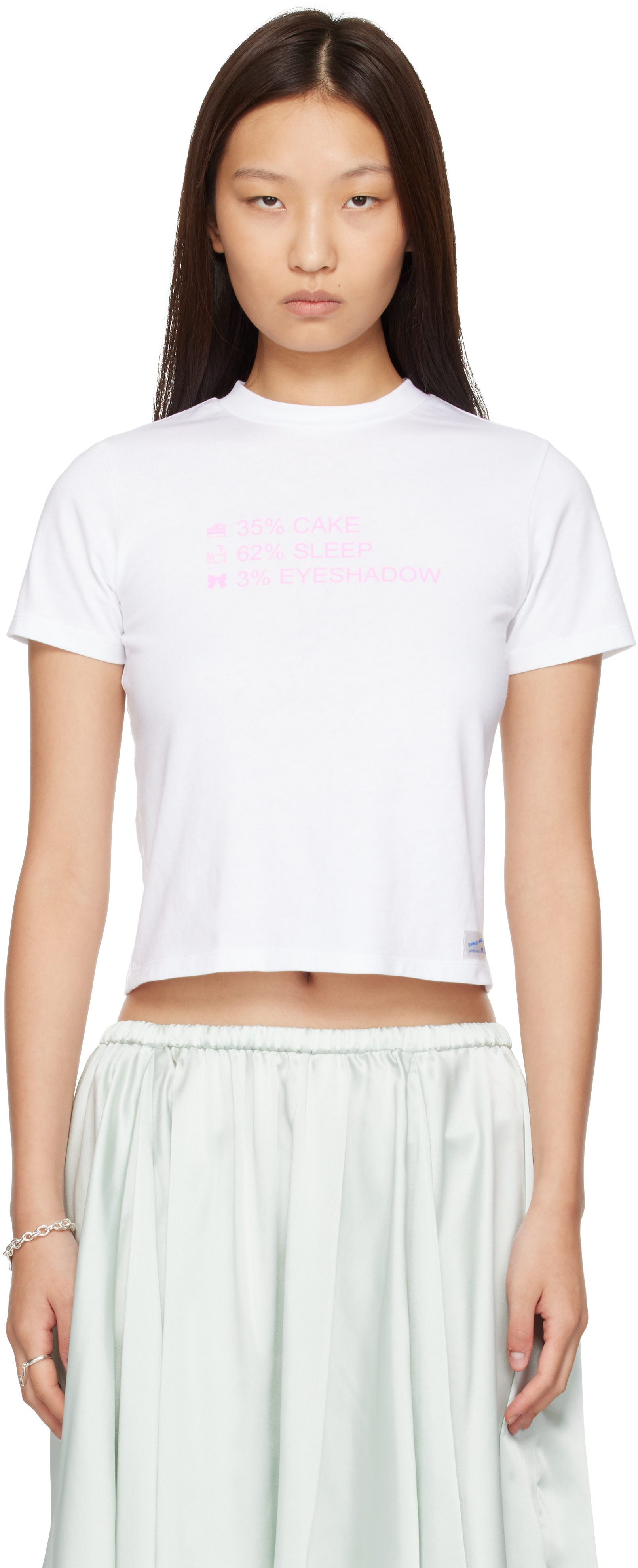 Sandy Liang - Micro t-shirt Cake blanc