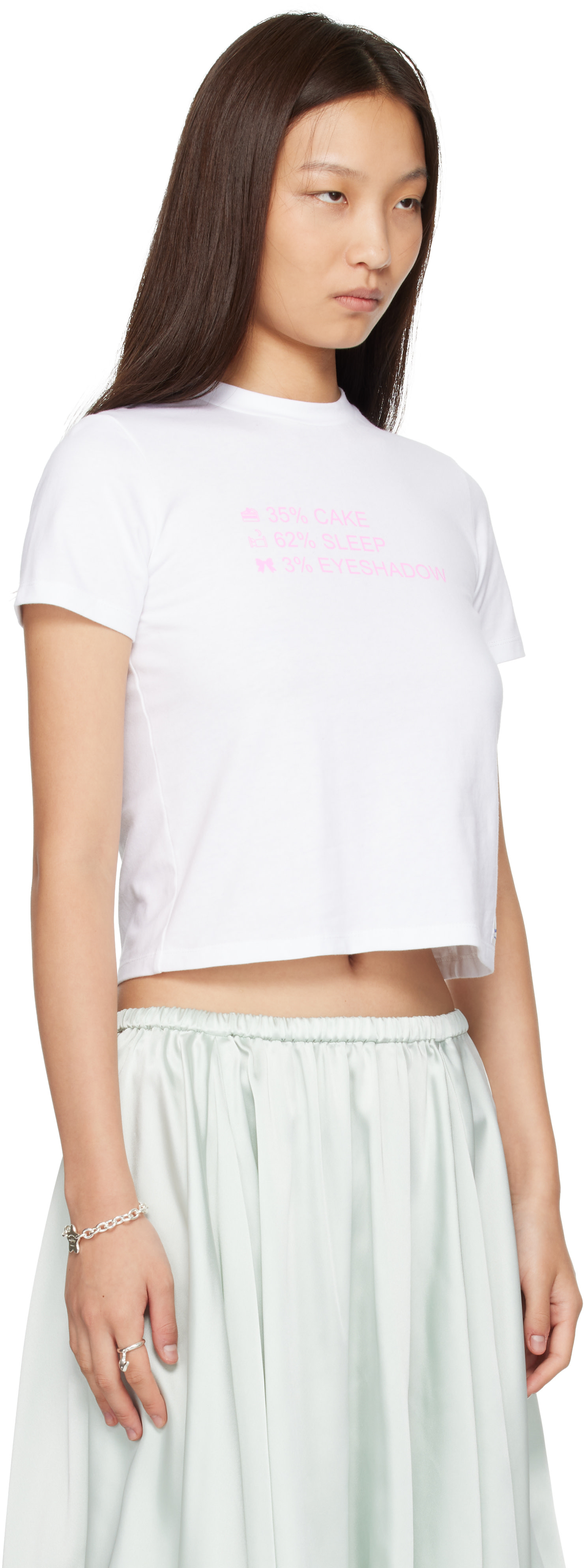 Sandy Liang - Micro t-shirt Cake blanc