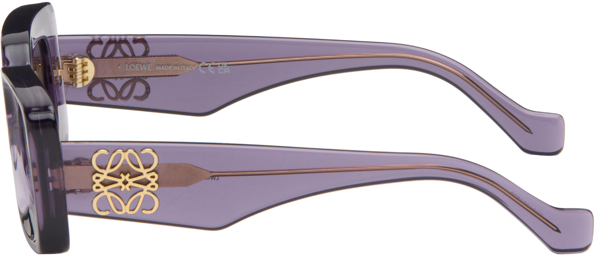 LOEWE - Purple Rectangular Sunglasses