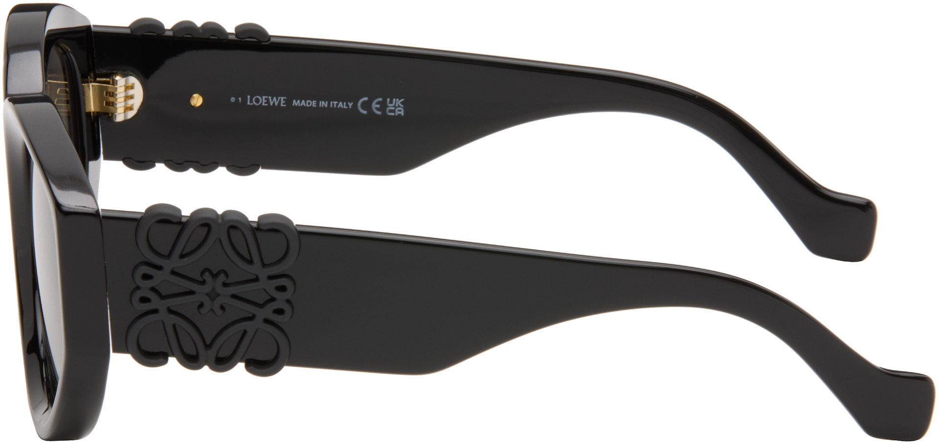 LOEWE - Black Maxi Anagram Butterfly Sunglasses