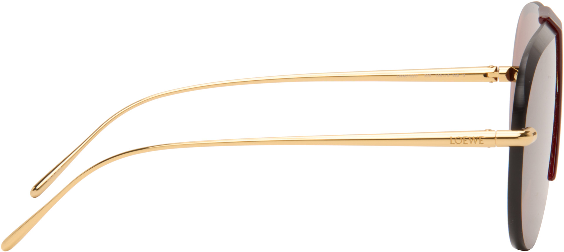 LOEWE - 골드 사파리 선글라스