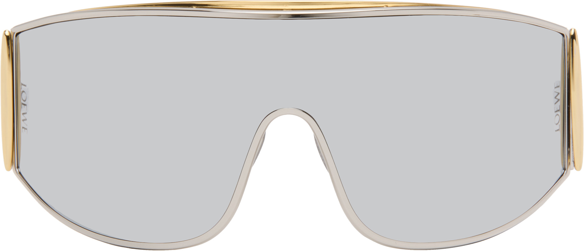 LOEWE - Silver Speed Shield Sunglasses