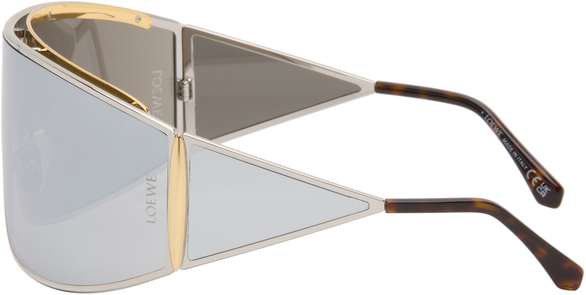 LOEWE - Silver Speed Shield Sunglasses
