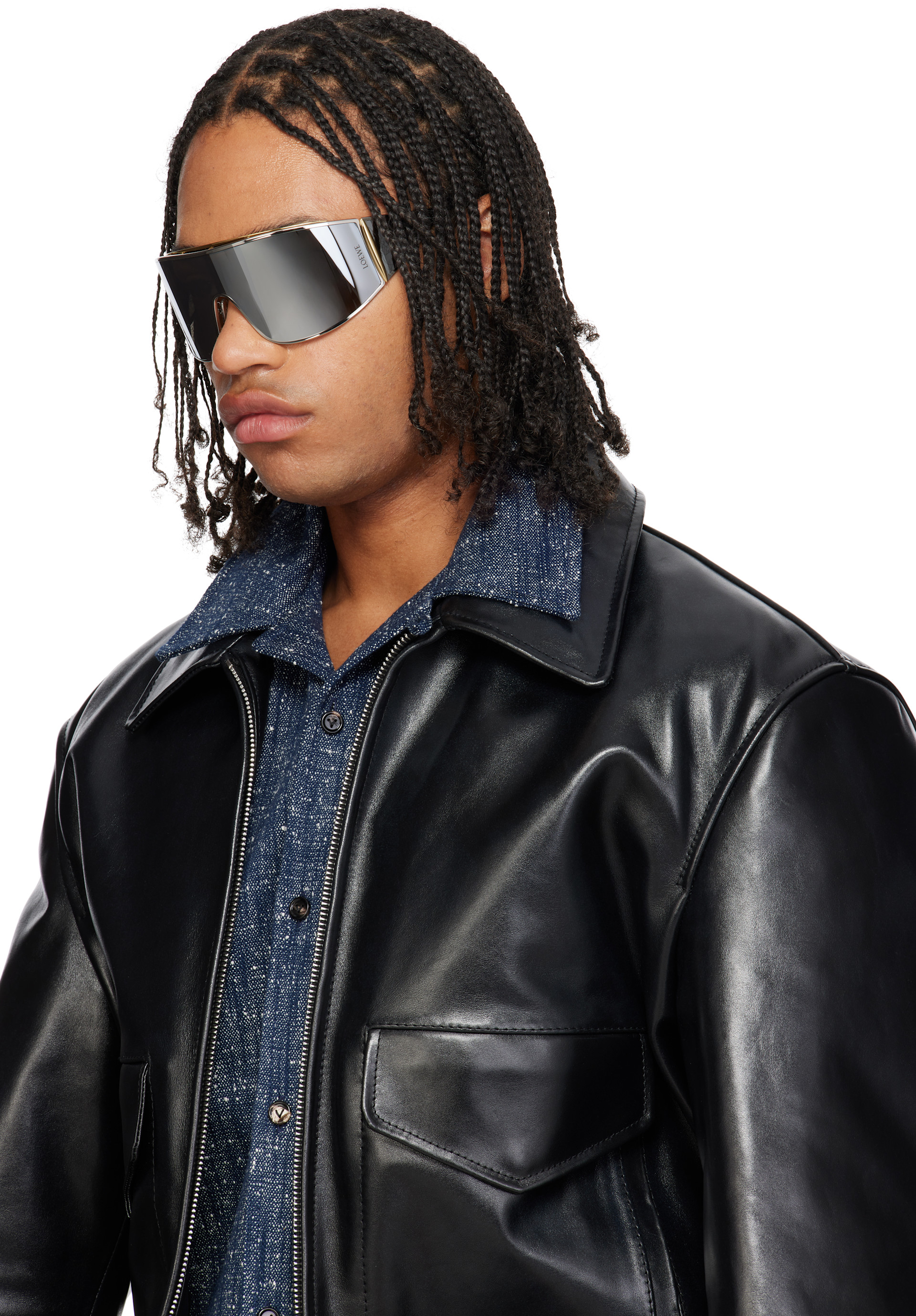 LOEWE - Silver Speed Shield Sunglasses
