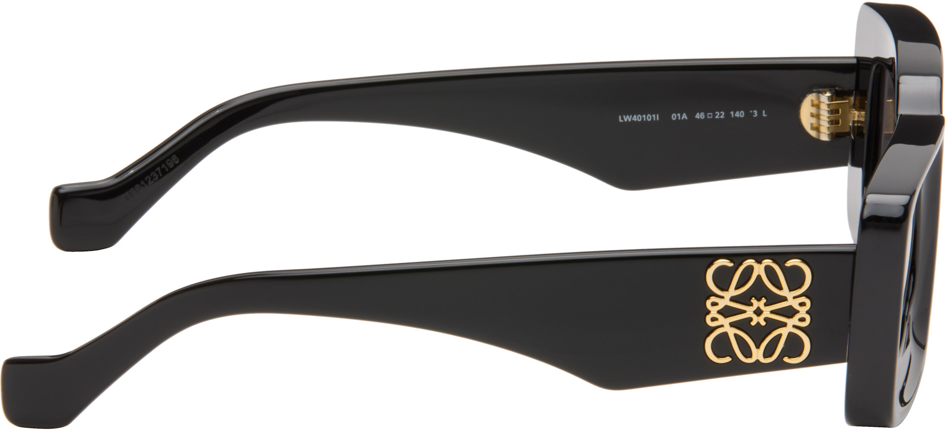 LOEWE - Black Rectangular Sunglasses
