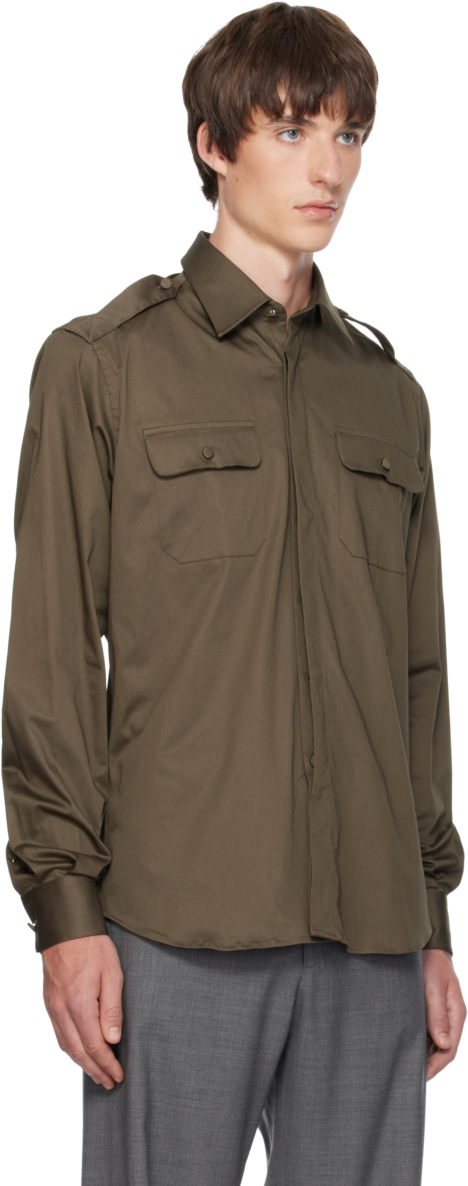 AARON ESH - Khaki Military Shirt