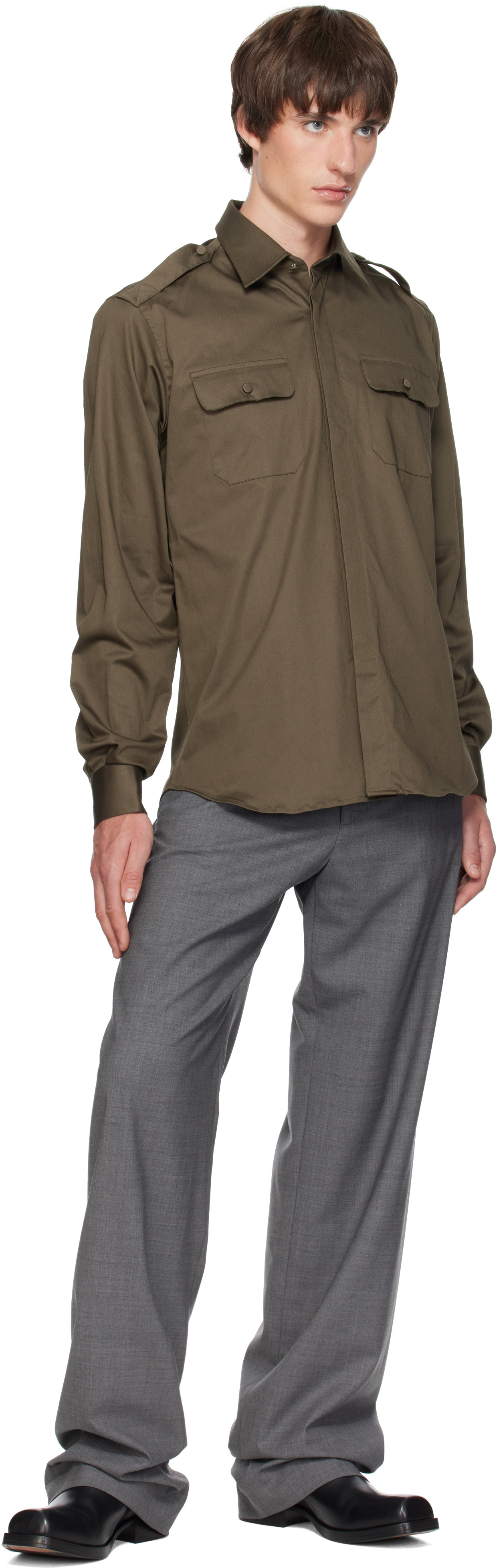 AARON ESH - Khaki Military Shirt