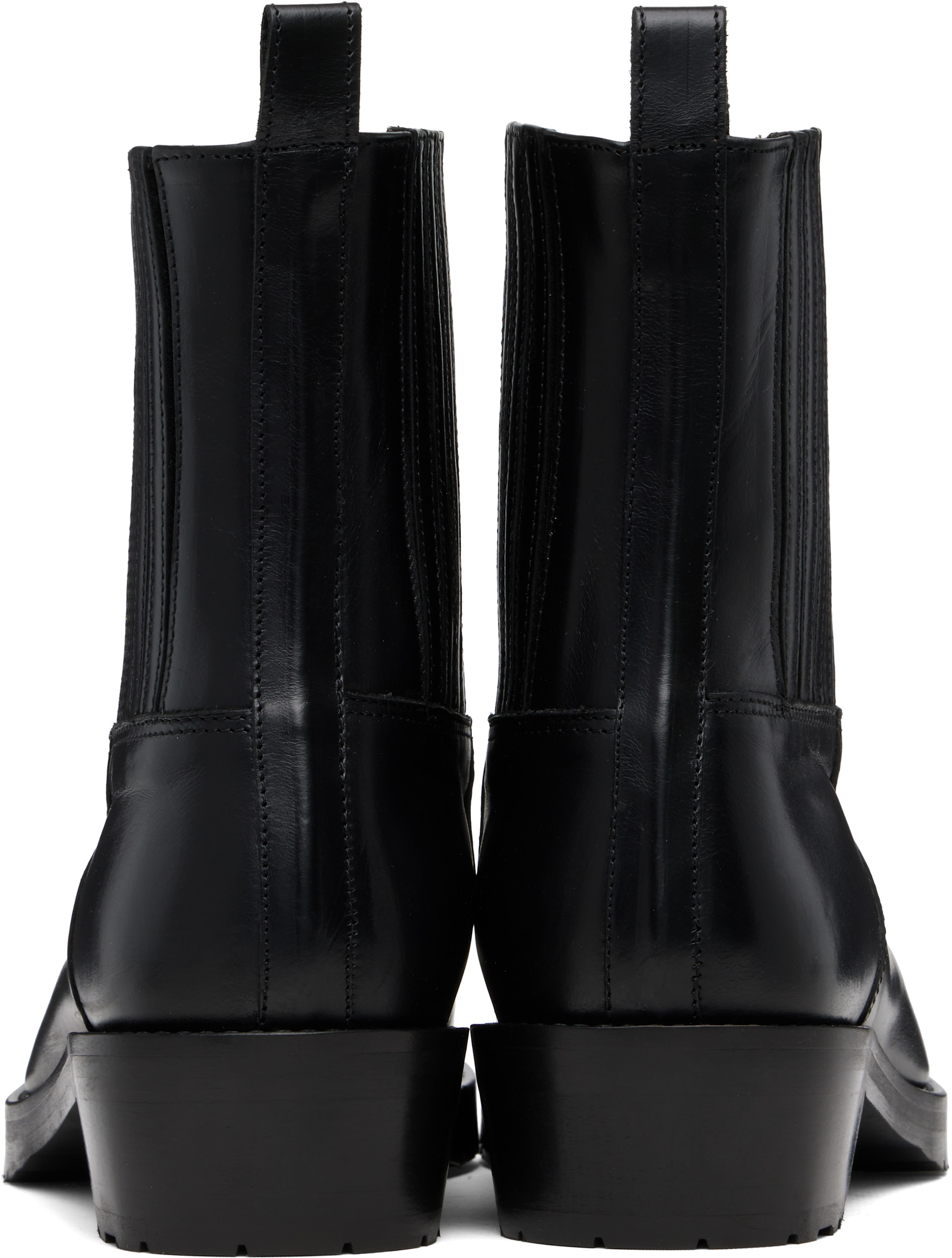 4*2様 【EXCLUSIVE】TOGA VIRILIS l bangl Toga Virilis: SSENSE Exclusive Black Leather Chelsea Boots | SSENSE