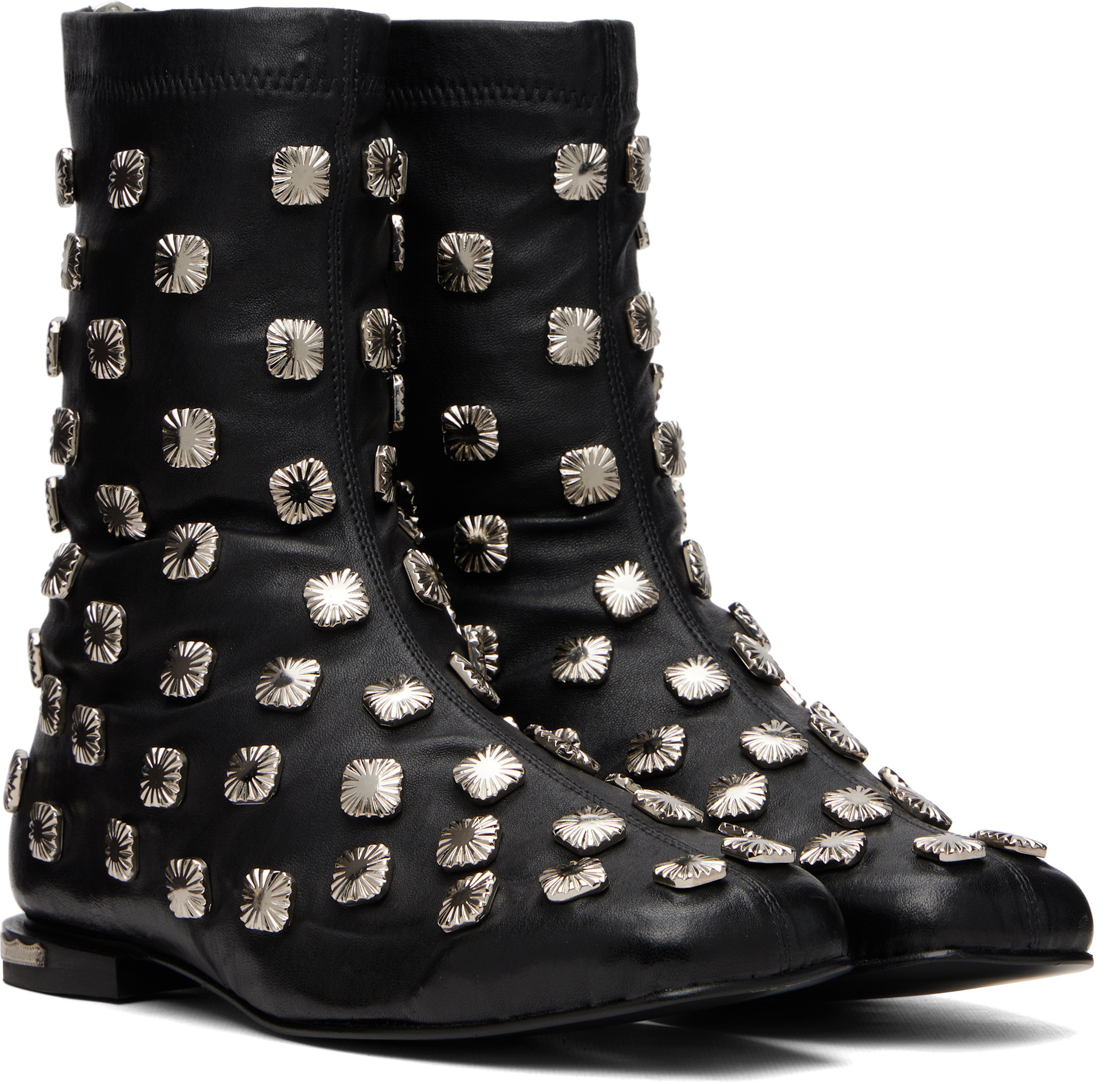 Toga virilis ヒールブーツ Toga Virilis: Black Stretch Leather Chelsea Boots | SSENSE