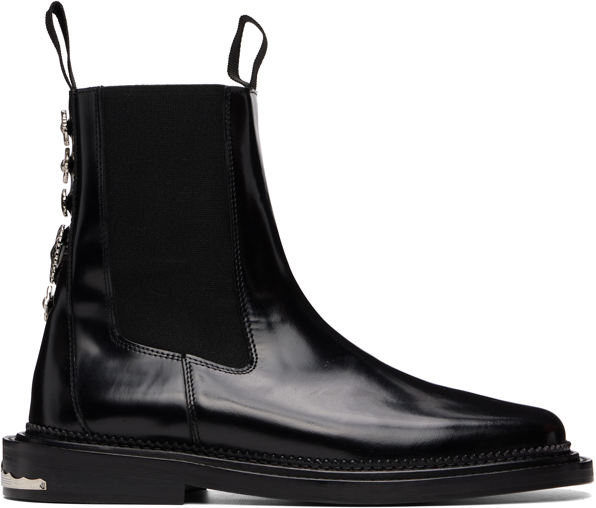 Toga Virilis: Black Leather Chelsea Boots | SSENSE