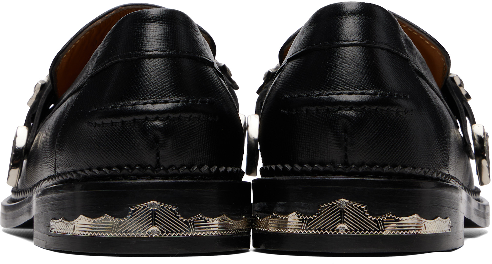 Toga Virilis: SSENSE Exclusive Black Saffiano Classic Loafers | SSENSE