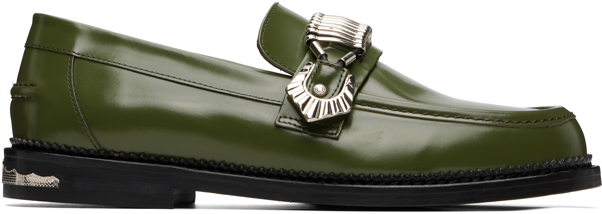 Toga Virilis: SSENSE Exclusive Green AJ1186 Loafers | SSENSE