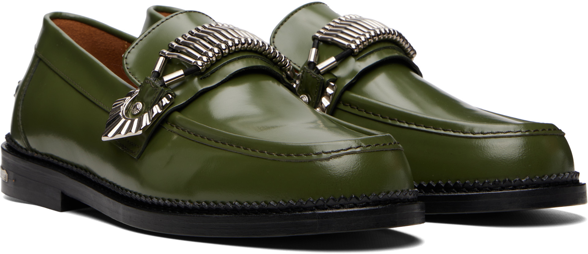 Toga Virilis: SSENSE Exclusive Green AJ1186 Loafers | SSENSE