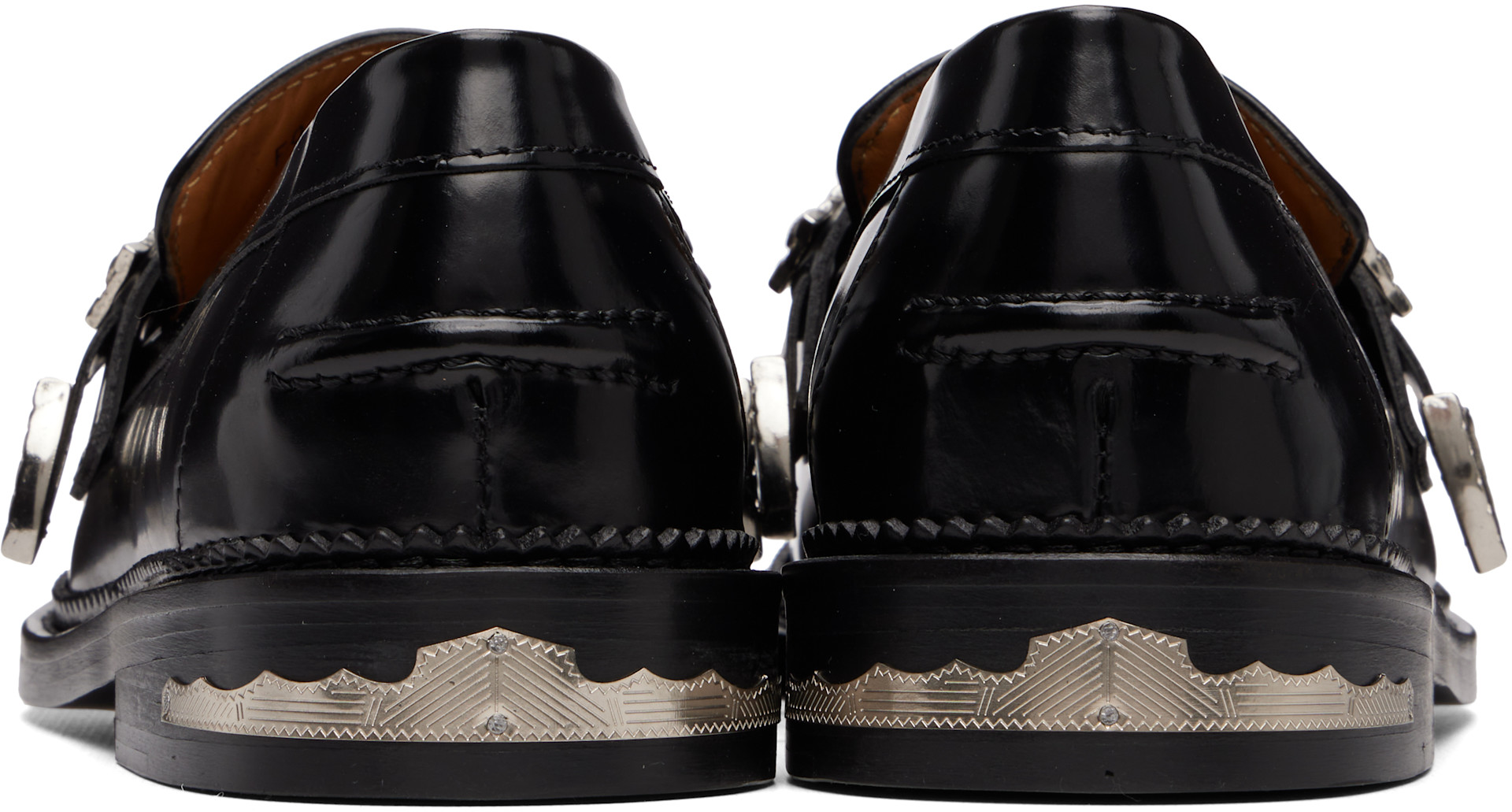 Toga Virilis: Black Metal Loafers | SSENSE