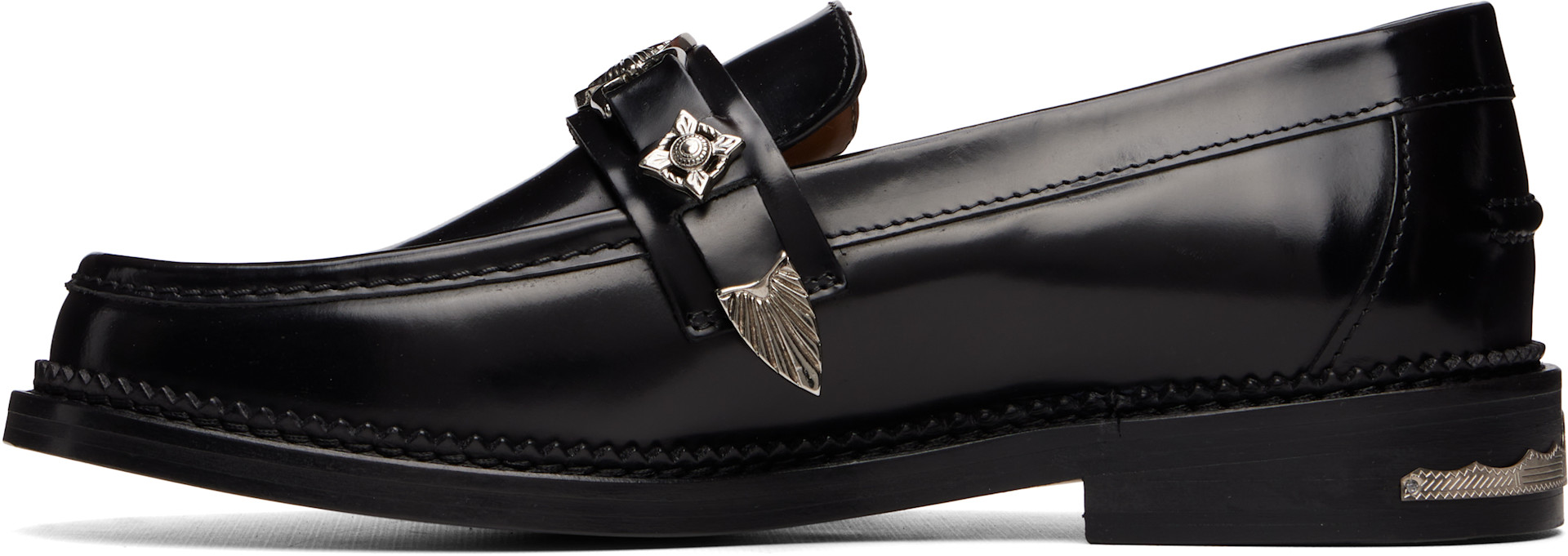 Toga Virilis ローファー Toga Virilis: Black Metal Loafers | SSENSE