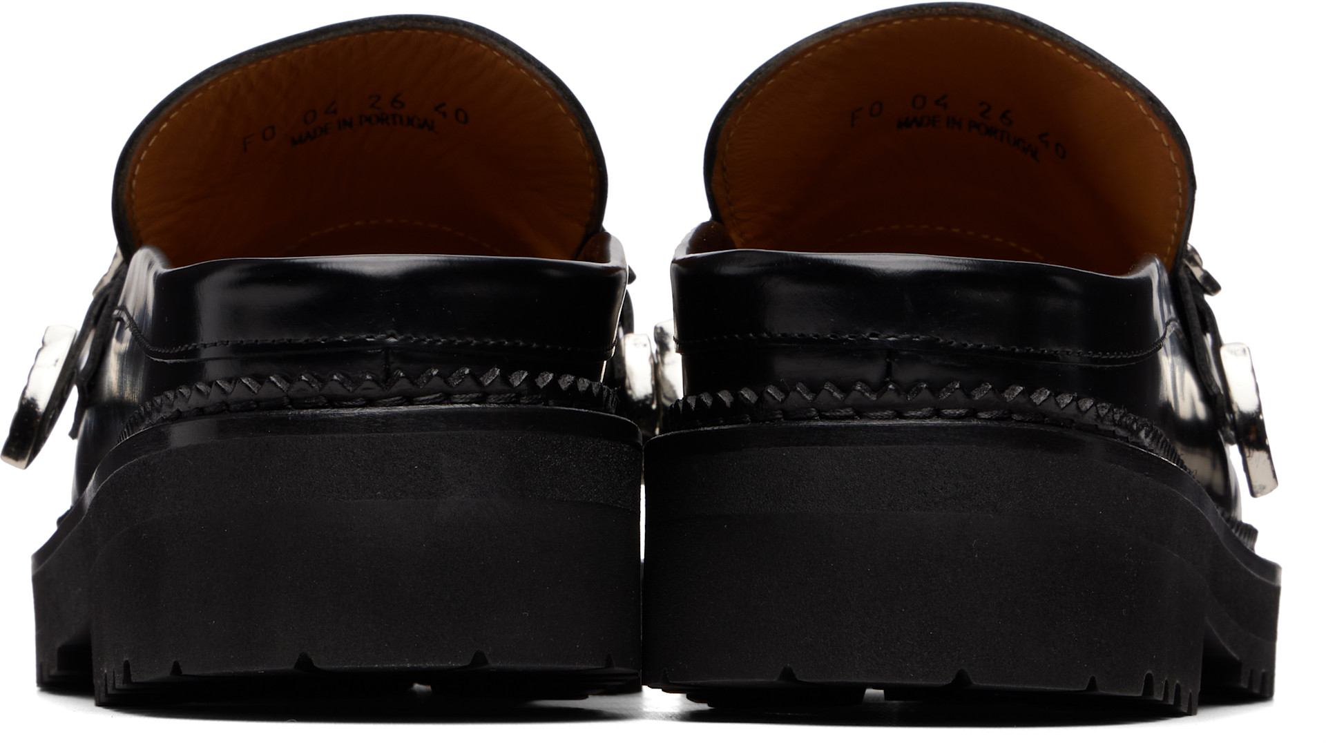 Toga Virilis: Black Polido Slip-on Loafers | SSENSE