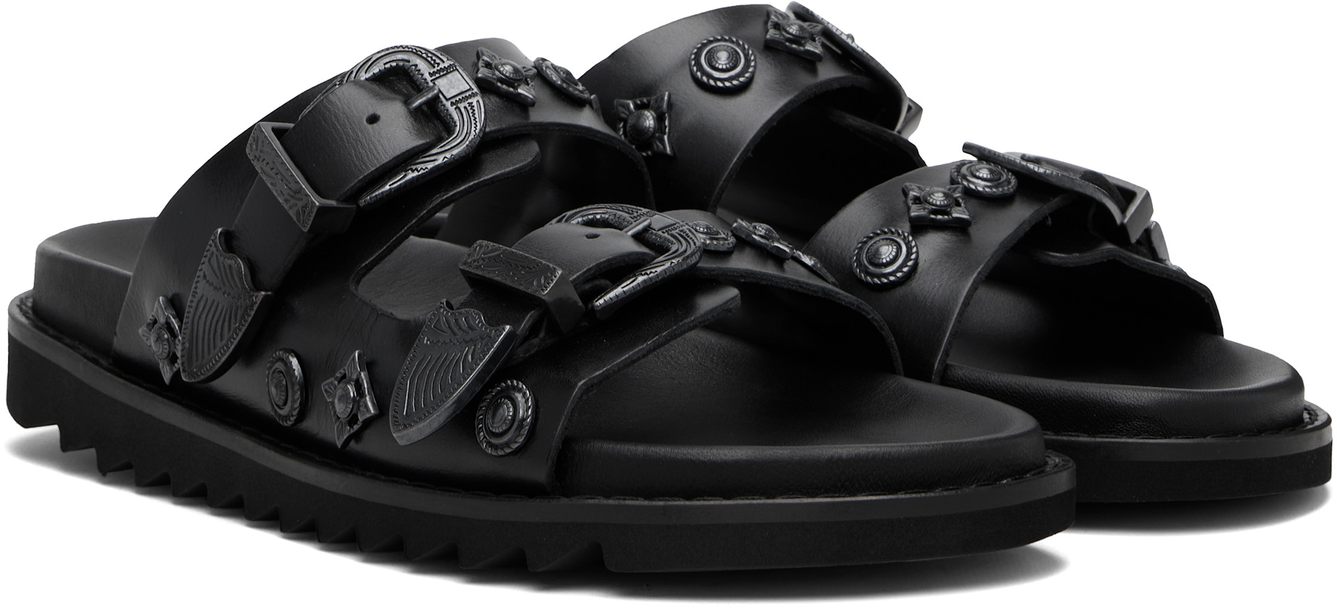 TOGA VIRILIS AJ830 サンダル ブラック 42 Toga Virilis: SSENSE Exclusive Black AJ830 Sandals | SSENSE United