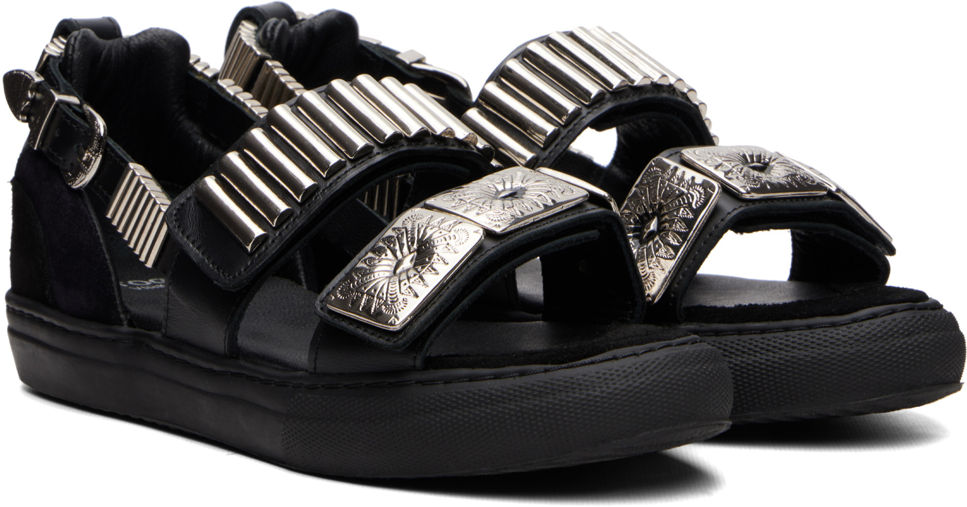【新品未使用】TOGA VIRILIS ブラック クロッグサンダル Toga Virilis: ブラック Metal Sneaker サンダル | SSENSE 日本