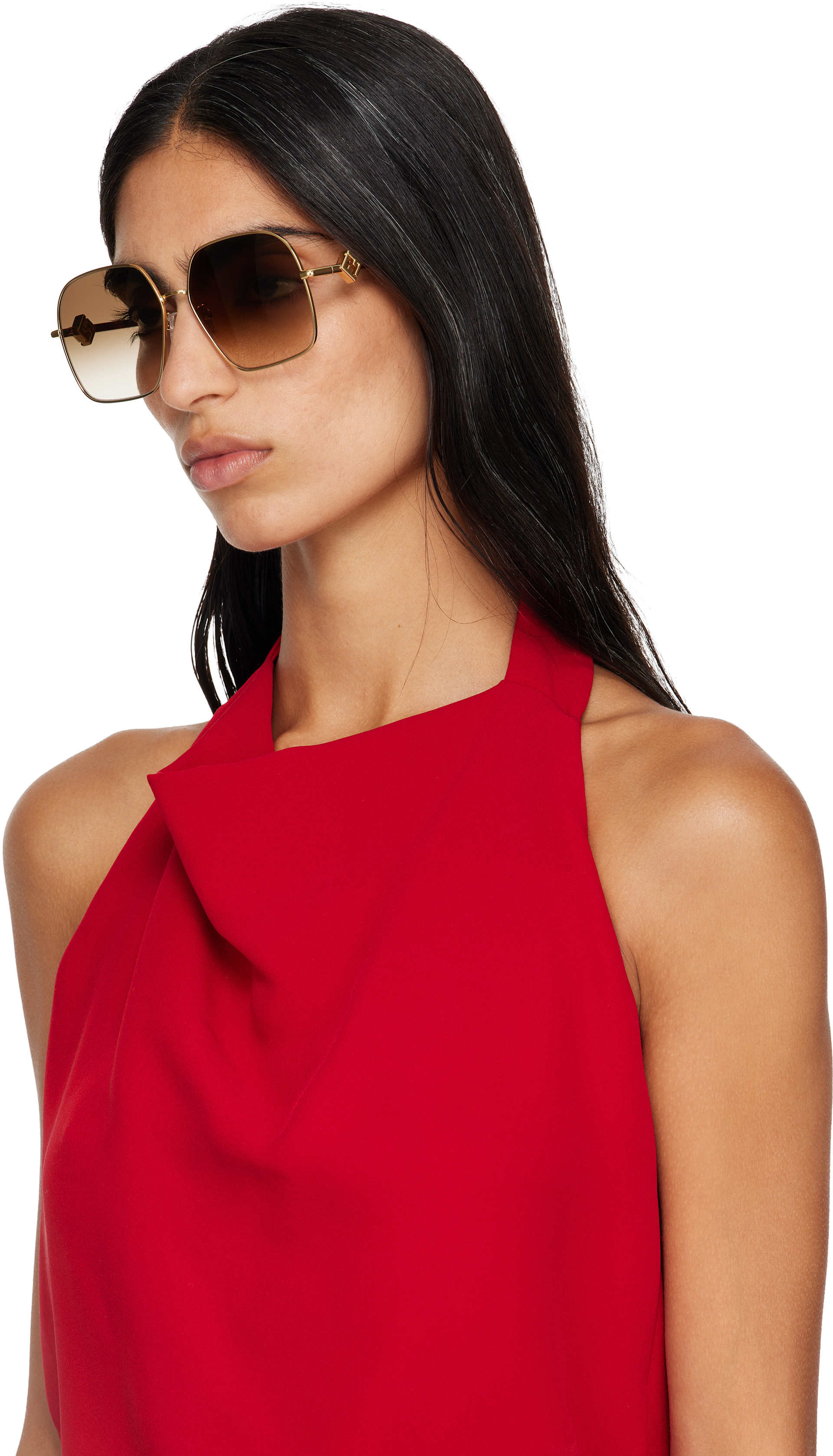 Fendi - Gold FF Diamonds Sunglasses