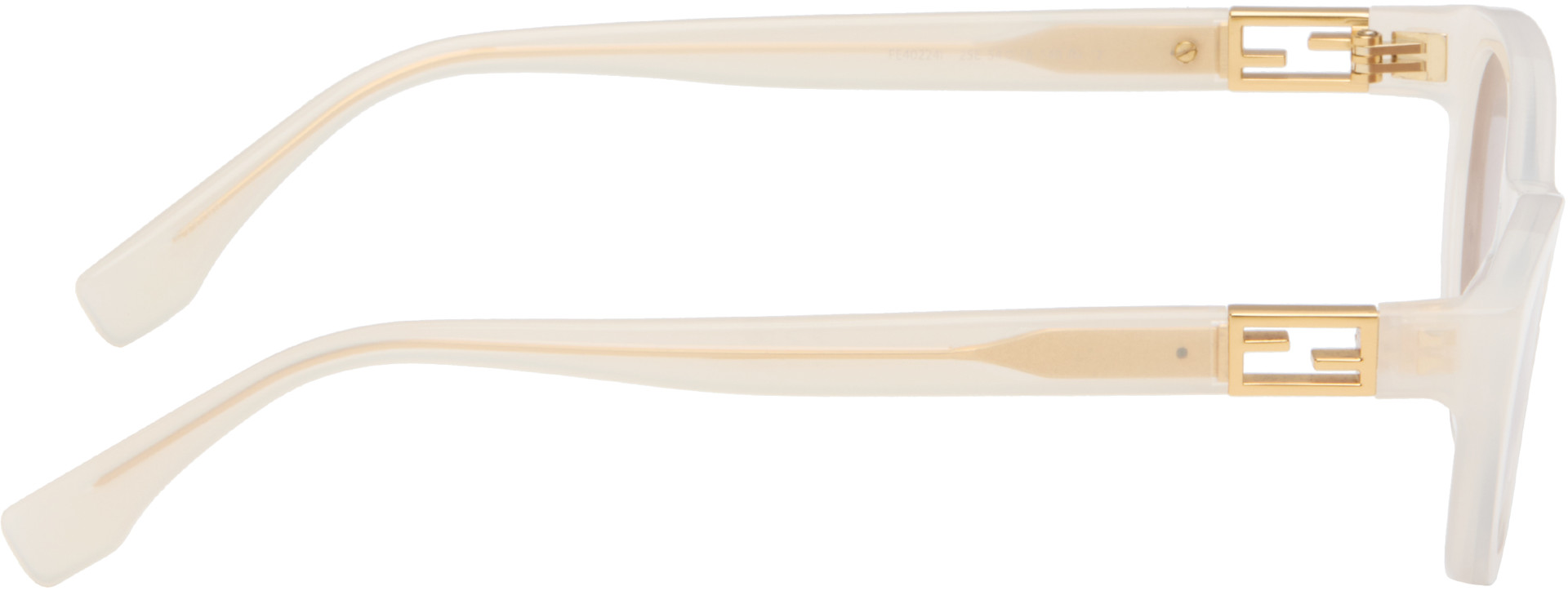 Fendi - White Baguette Sunglasses