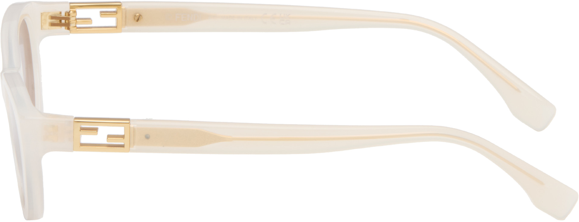 Fendi - White Baguette Sunglasses
