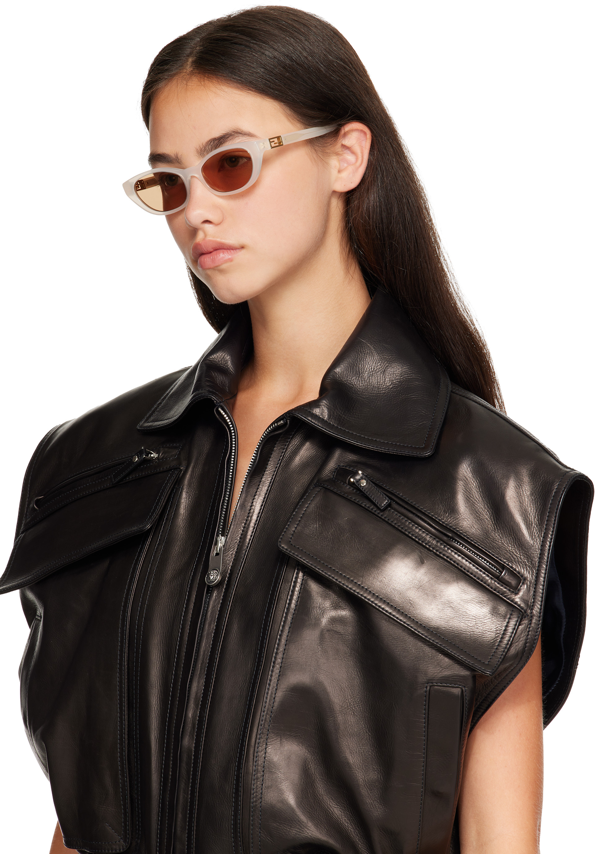 Fendi - White Baguette Sunglasses
