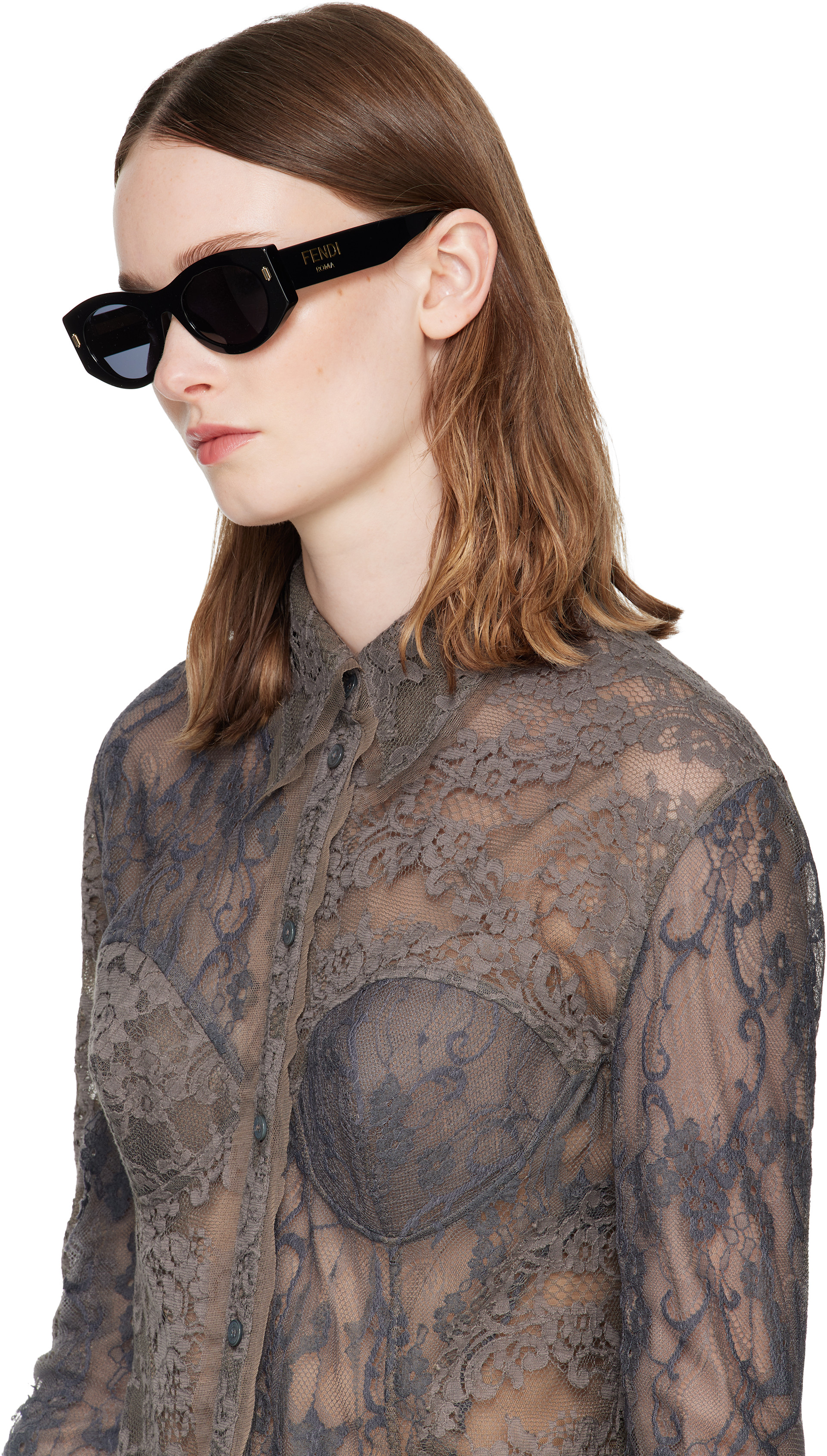 Fendi: Black 'Fendi Roma' Sunglasses | SSENSE