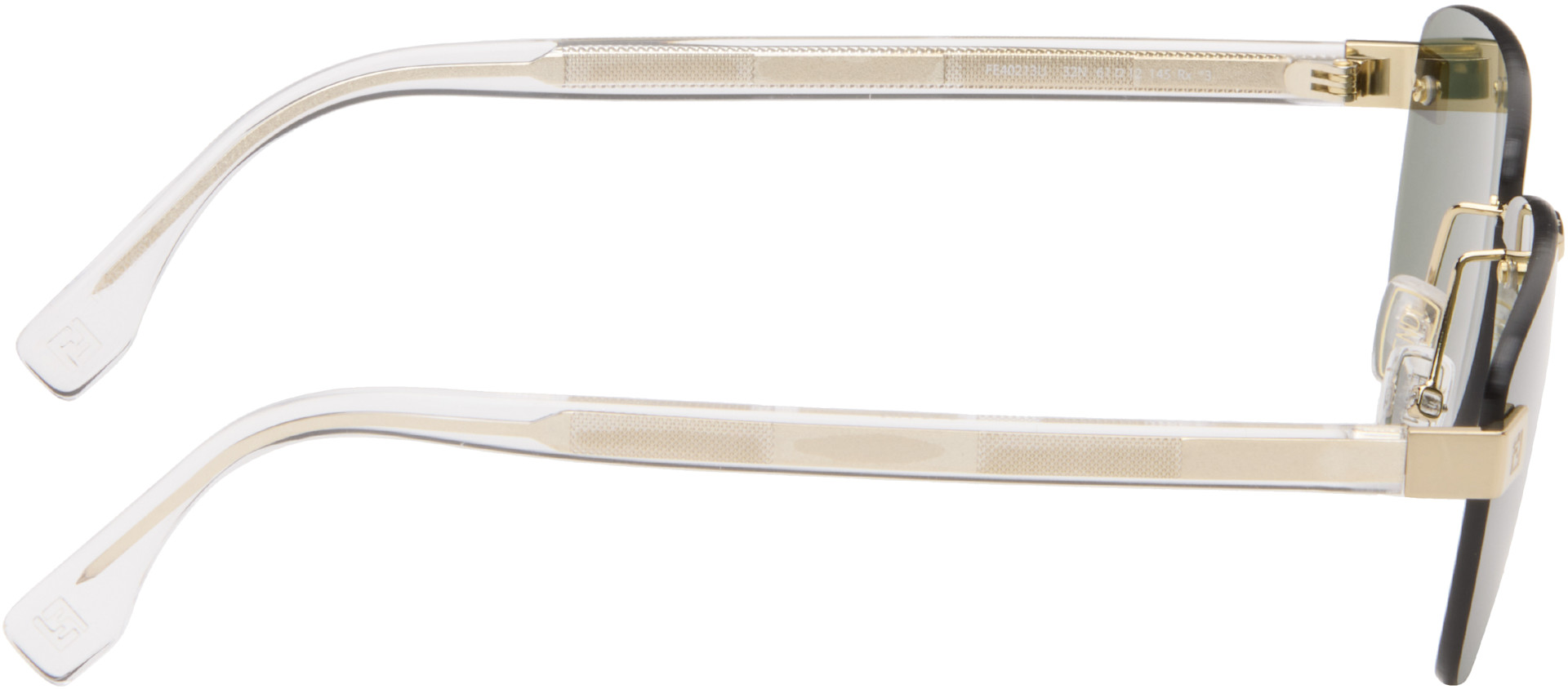 Fendi - Lunettes de soleil dorées à logos