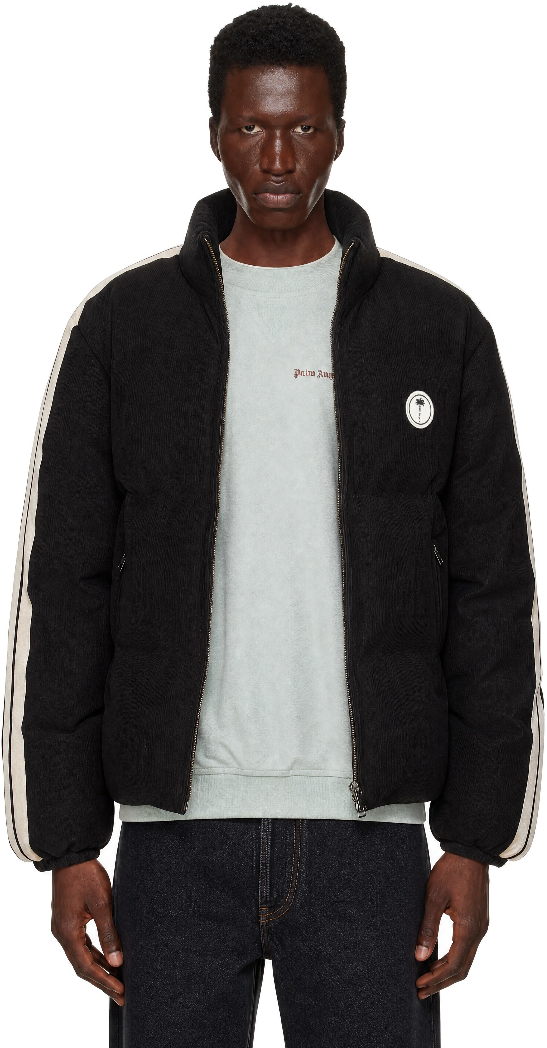 Palm Angels - Black Down Track Puffer Jacket