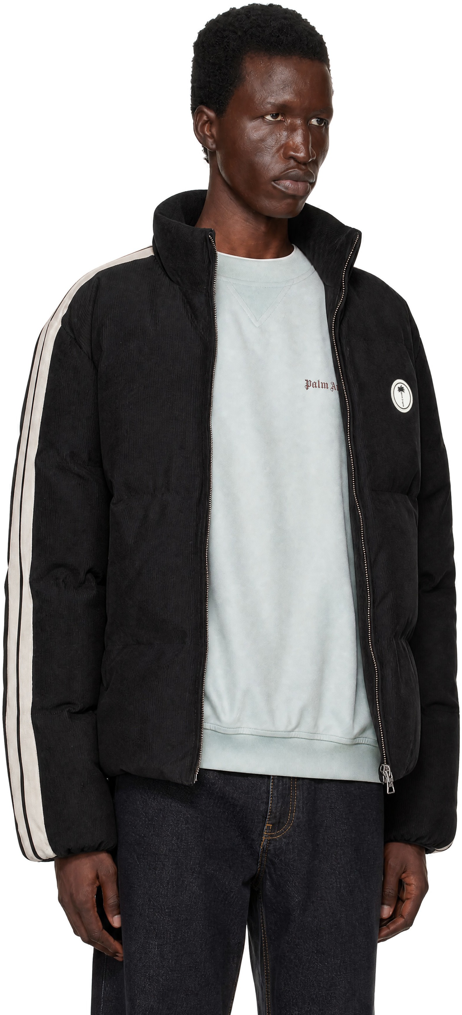 Palm Angels - Black Down Track Puffer Jacket