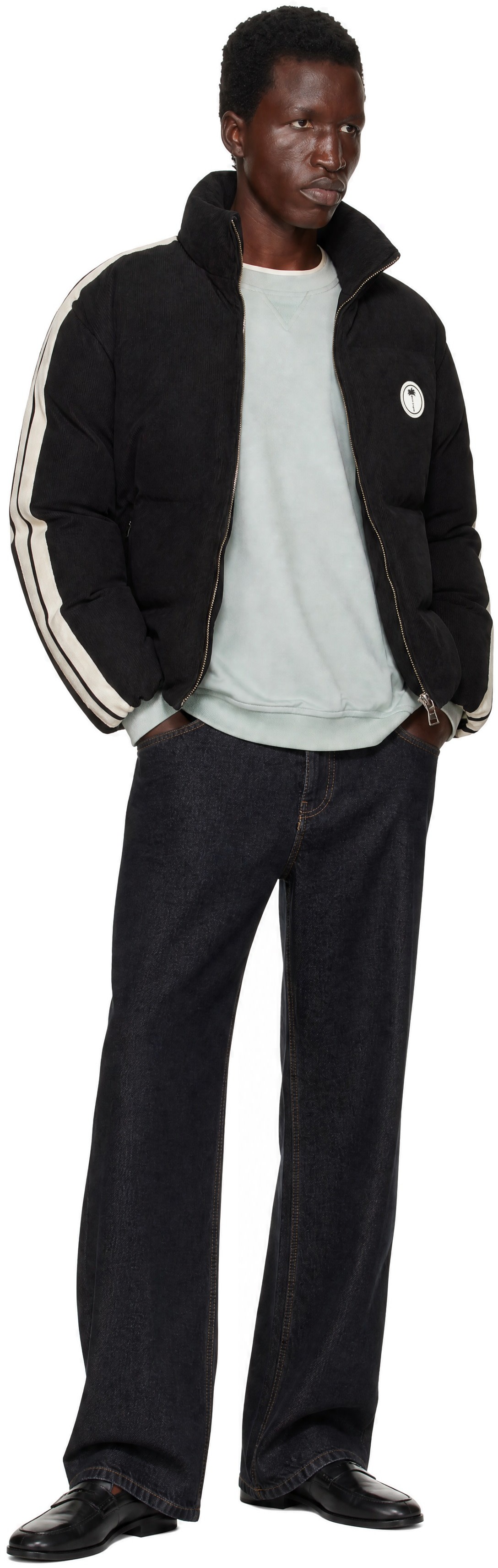 Palm Angels - Black Down Track Puffer Jacket