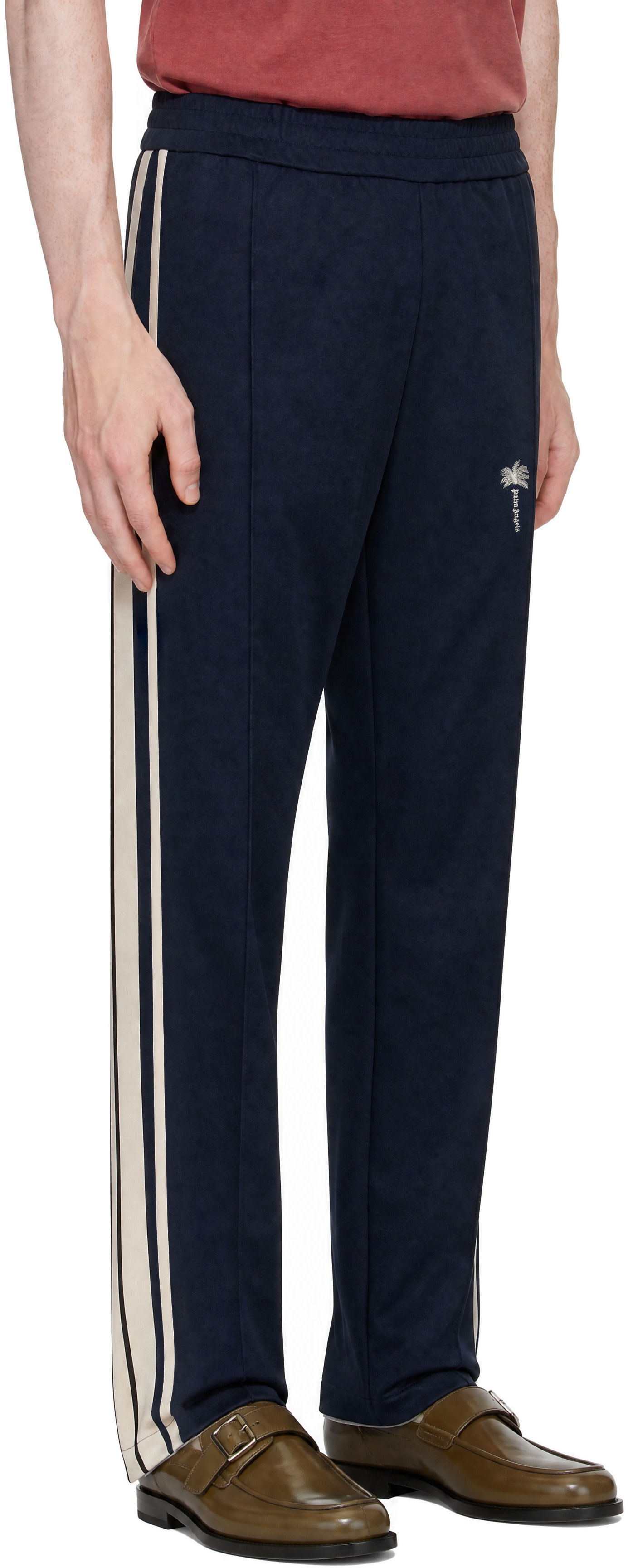 Palm Angels - Navy Palm Tree Striped Track Pants