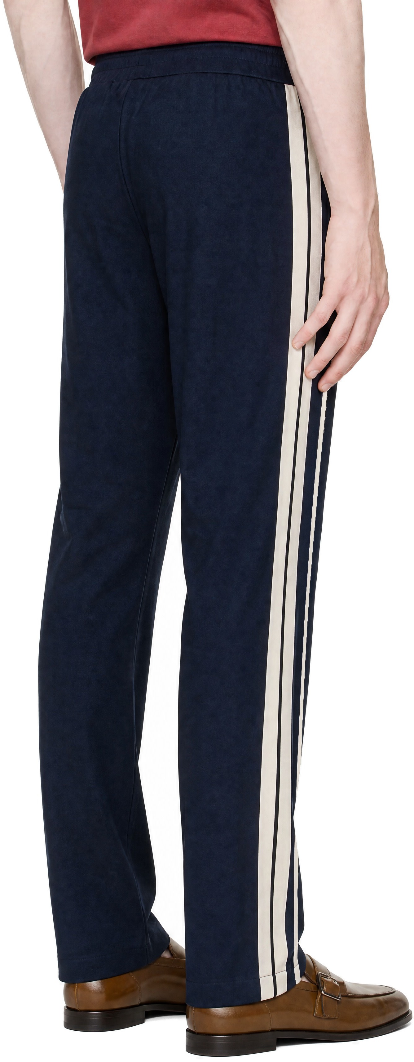 Palm Angels - Navy Palm Tree Striped Track Pants