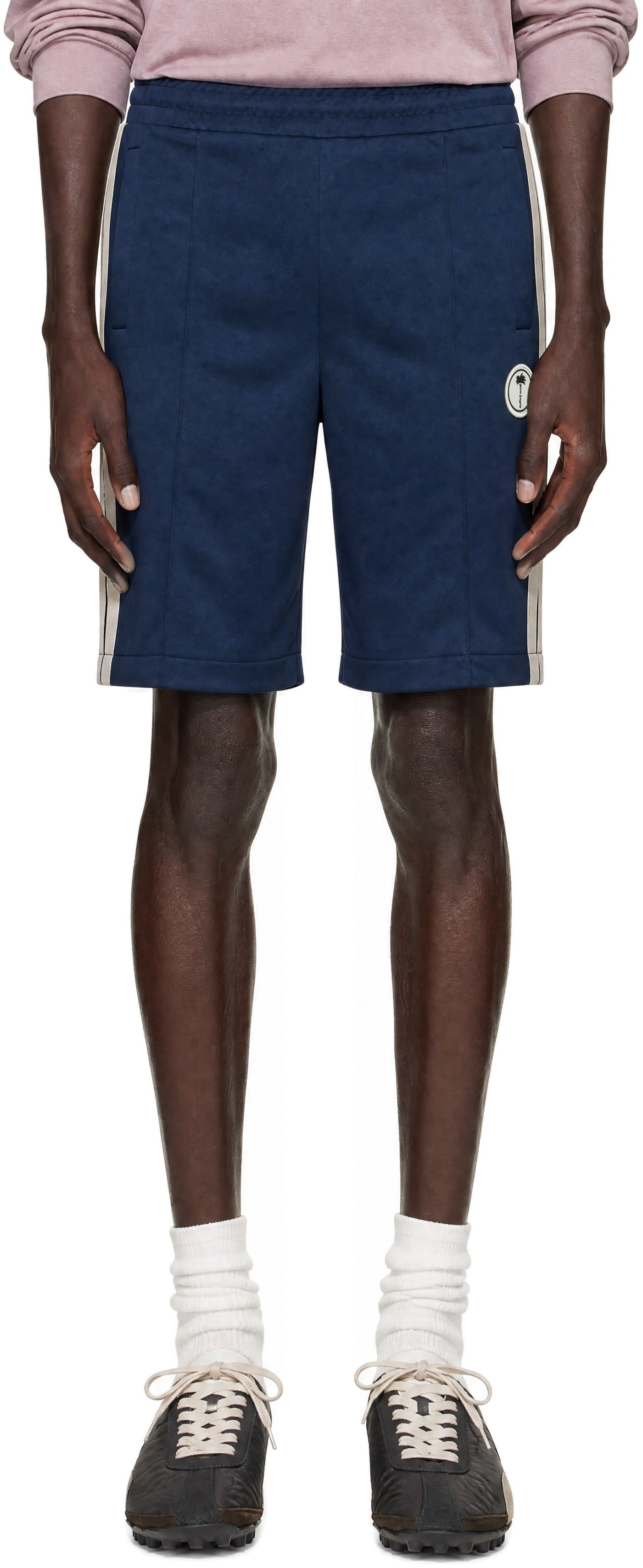 Palm Angels - Navy Palm Tree Track Shorts